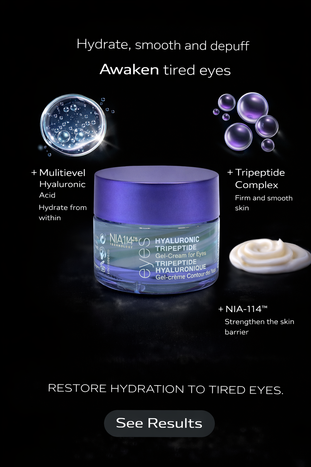 StriVectin Hyaluronic Tripeptide Strivectin - Advanced Hydration Hyaluronic Tripeptide Gel-Cream For Eyes 15ml/0.5oz