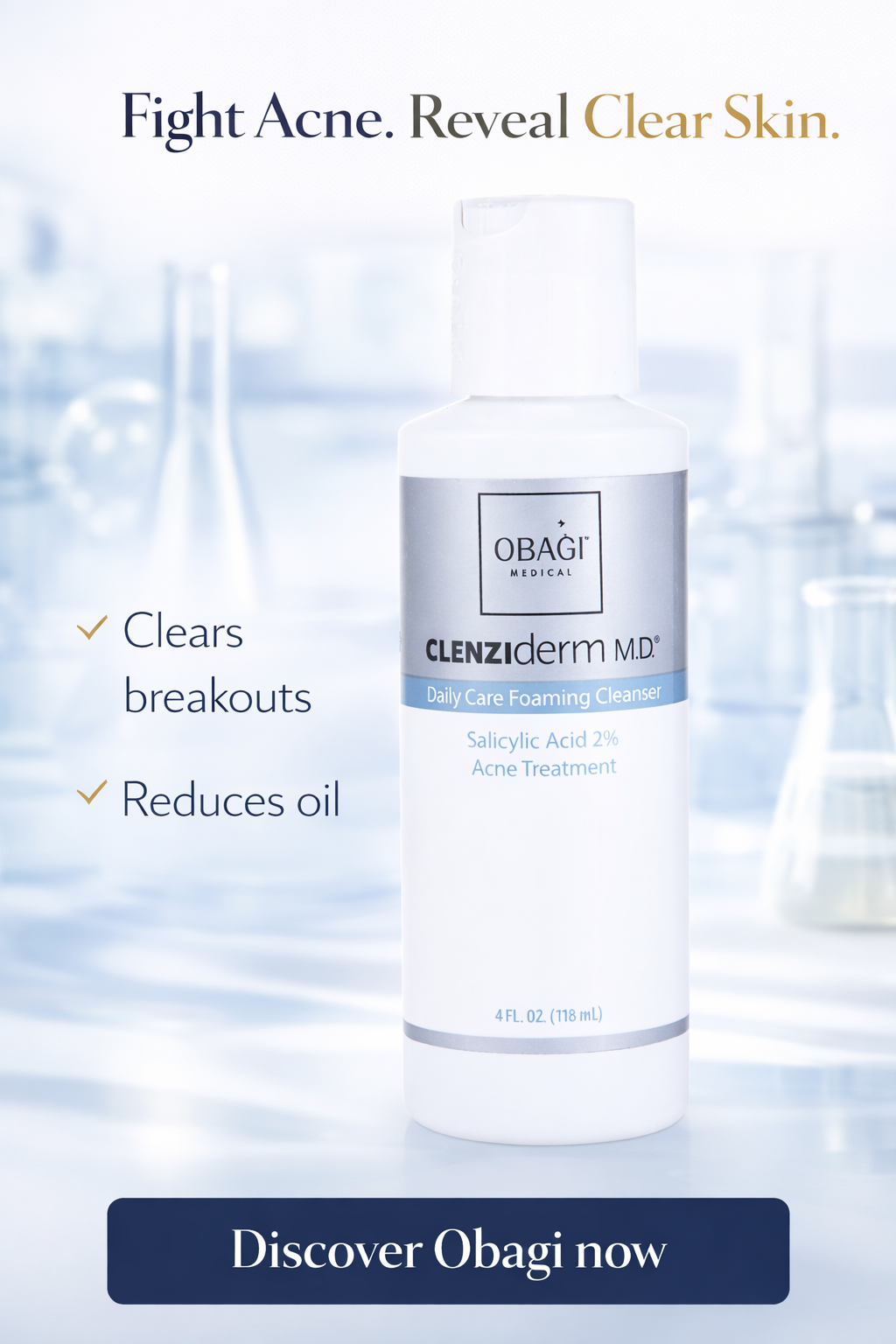 Obagi Face Wash Clenziderm M.D. Daily Care Foaming Cleanser 118ml/4oz