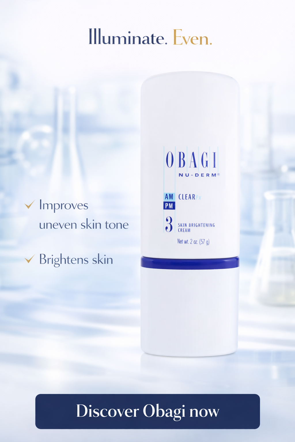 Obagi unisex Nu-Derm Clear Fx Skin Brightening Cream /2 oz 57ml