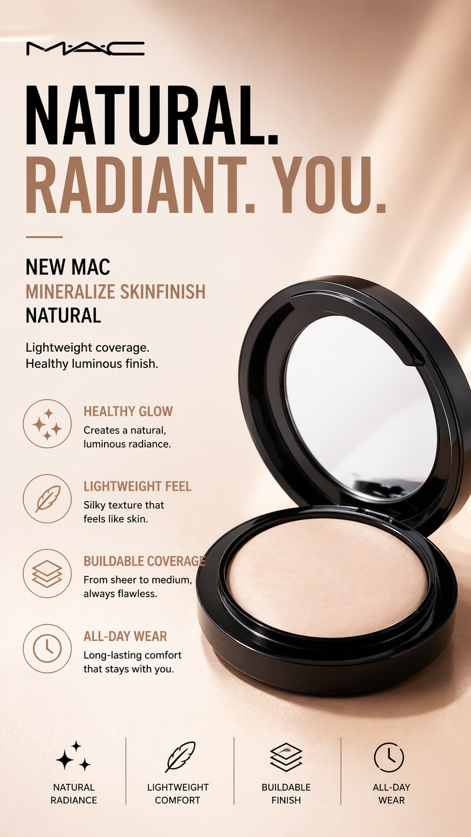 Mac women Mineralize Skinfinish Natural Medium 10g/0.35oz