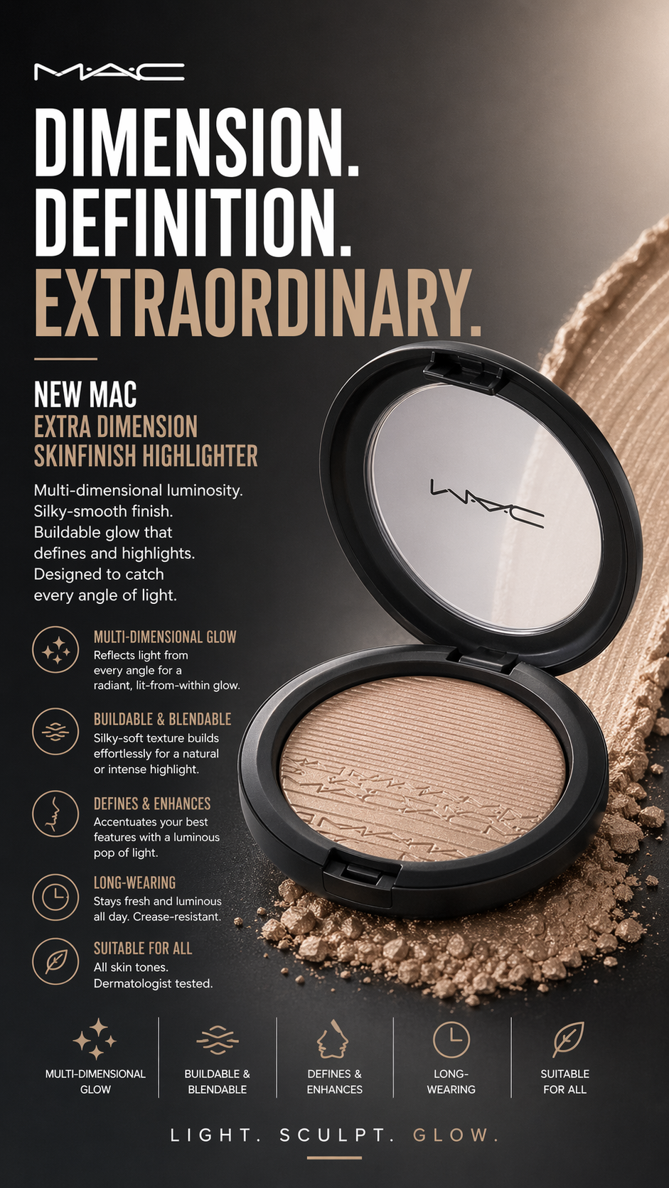 Mac women Extra Dimension Skinfinish Highlighter # Double Gleam 9g/0.31oz