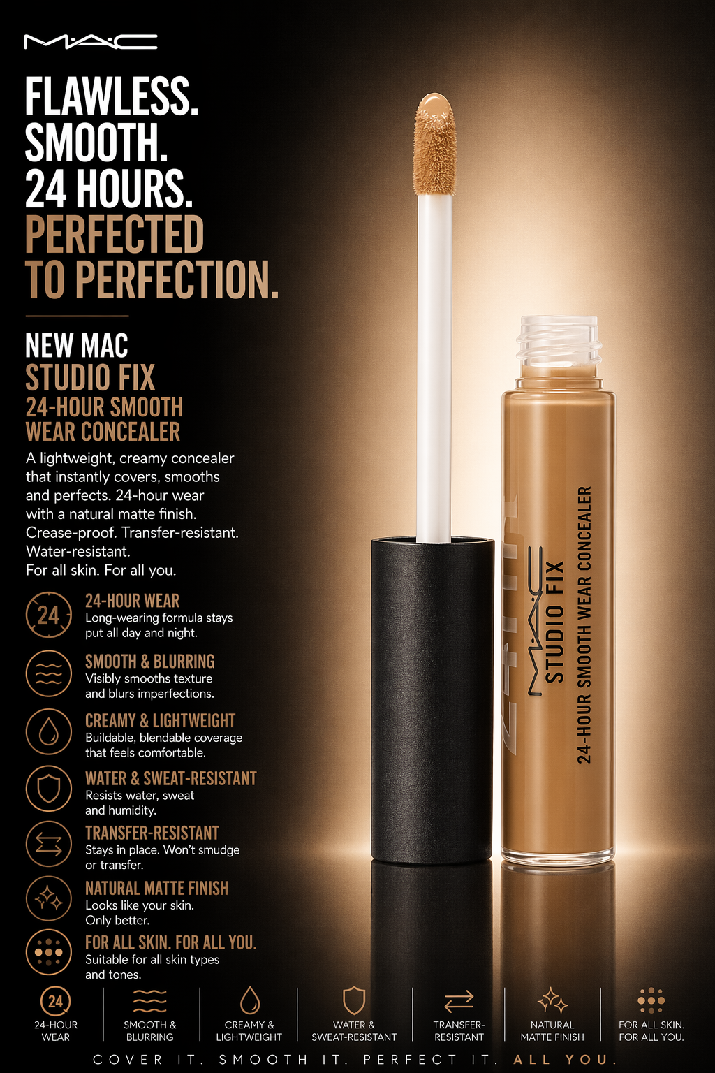 Mac women Studio Fix 24-Hour Smooth Wear Concealer Nw24 6.8ml/0.23oz