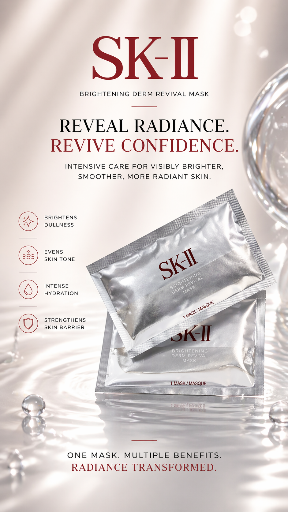 Sk Ii Brightening Derm Revival Mask 10sheets