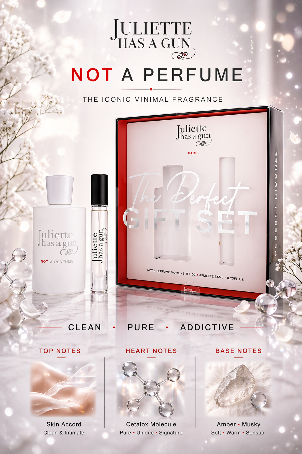 Not A Perfume Eau De Parfum Spray 3.3 oz & Juliette Eau De Parfum Spray 0.25 oz