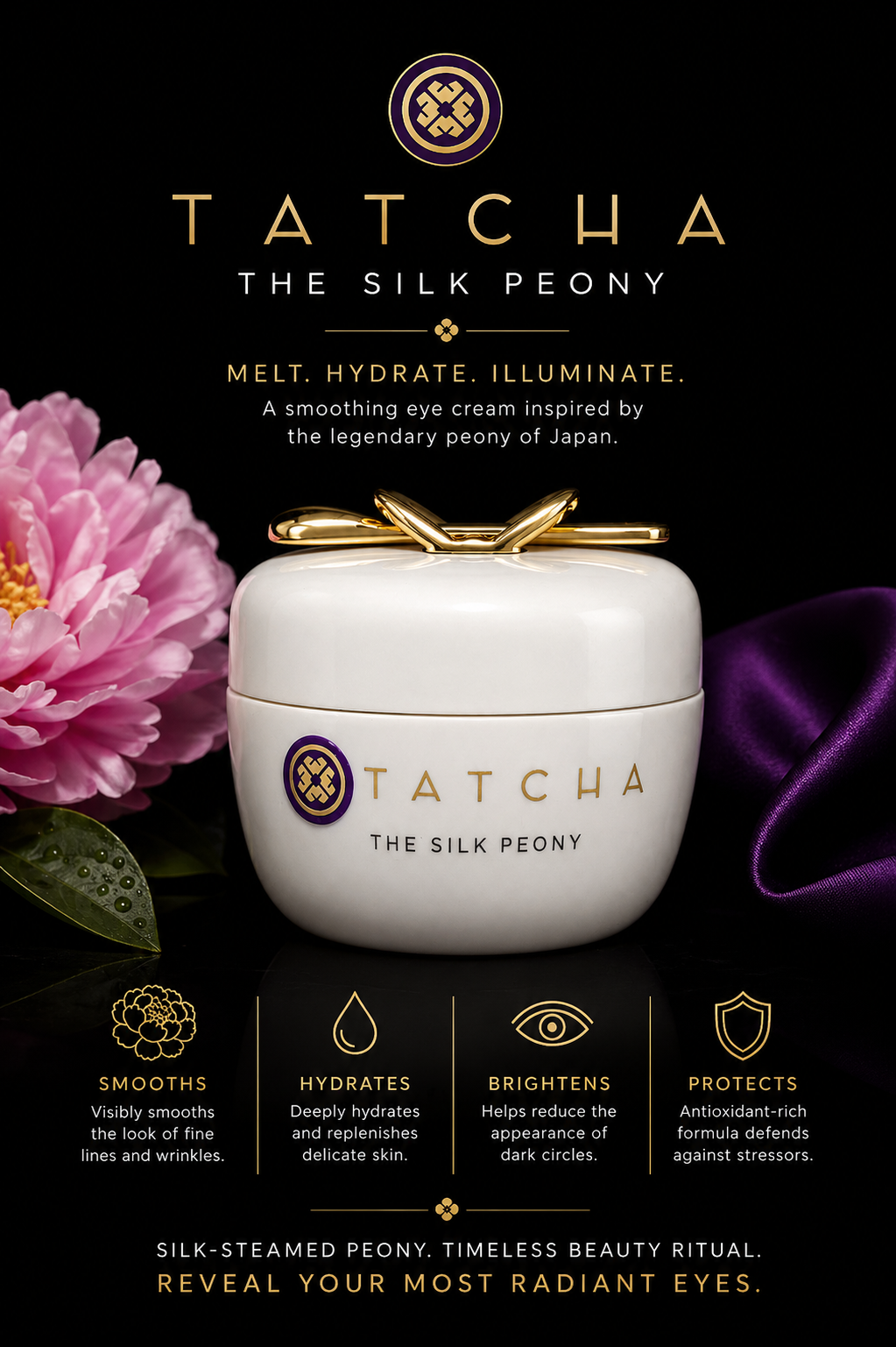 Tatcha women The Silk Peony Melting Eye Cream 15ml/0.5oz