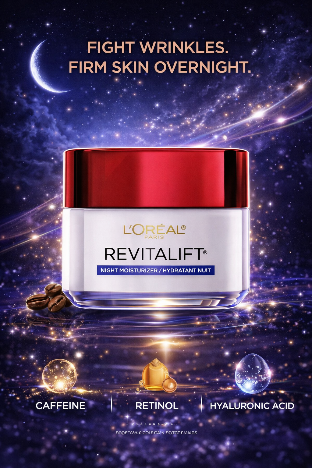 L'Oreal women Revitalift Anti-Wrinkle + Firming Night Moisturizer (New Formula) 48g/1.7oz