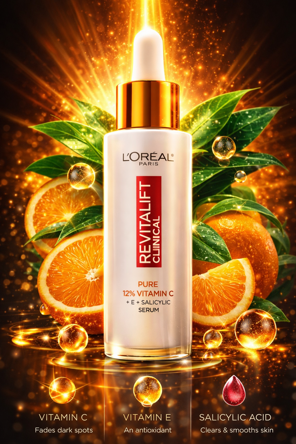 L'Oreal women Revitalift Derm Intensives Pure 12% Vitamin C Serum 30ml/1oz
