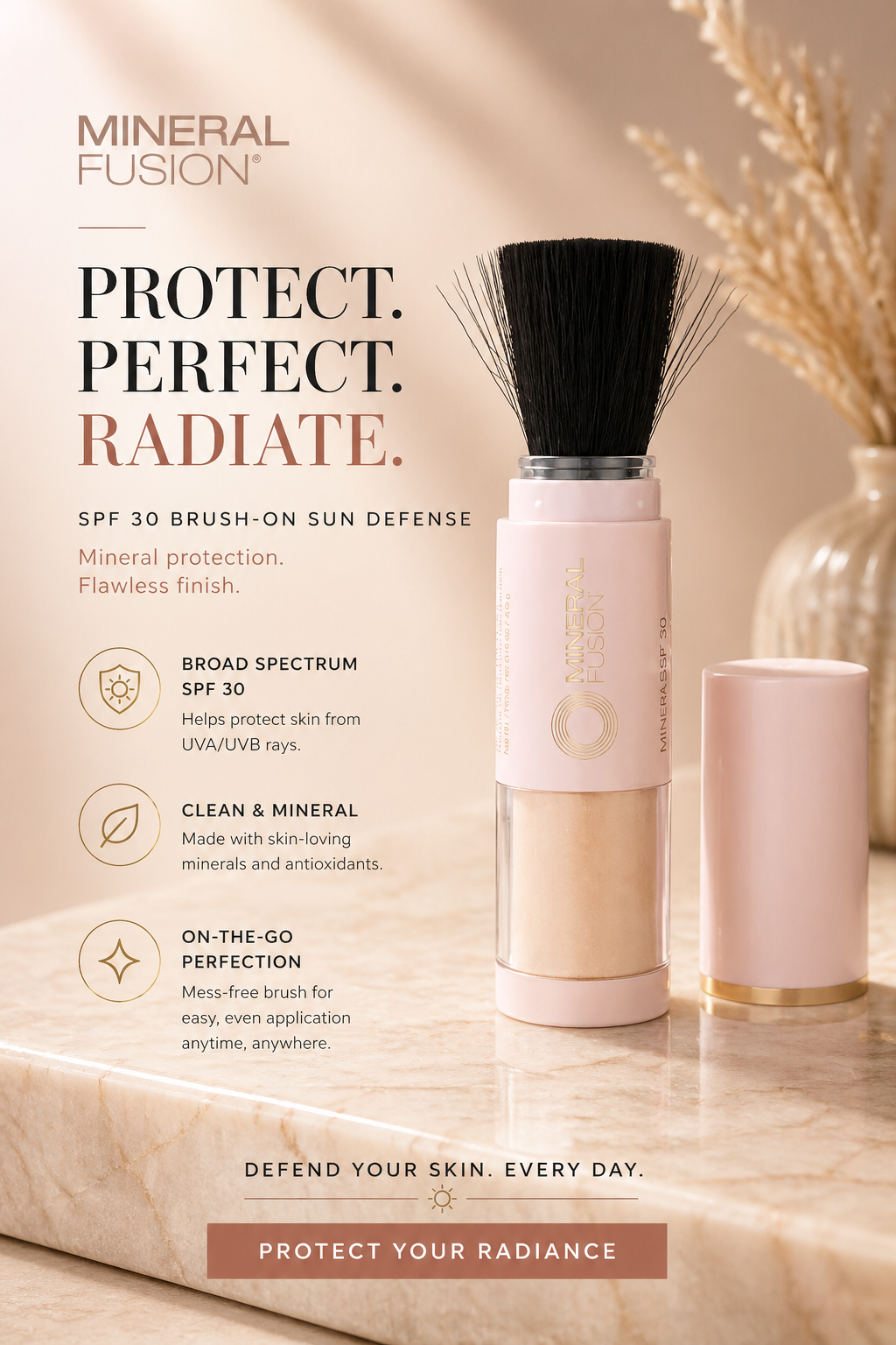 Mineral Fusion Women Mineral Spf 30 Brush-On Sun Defense 4g/0.14oz