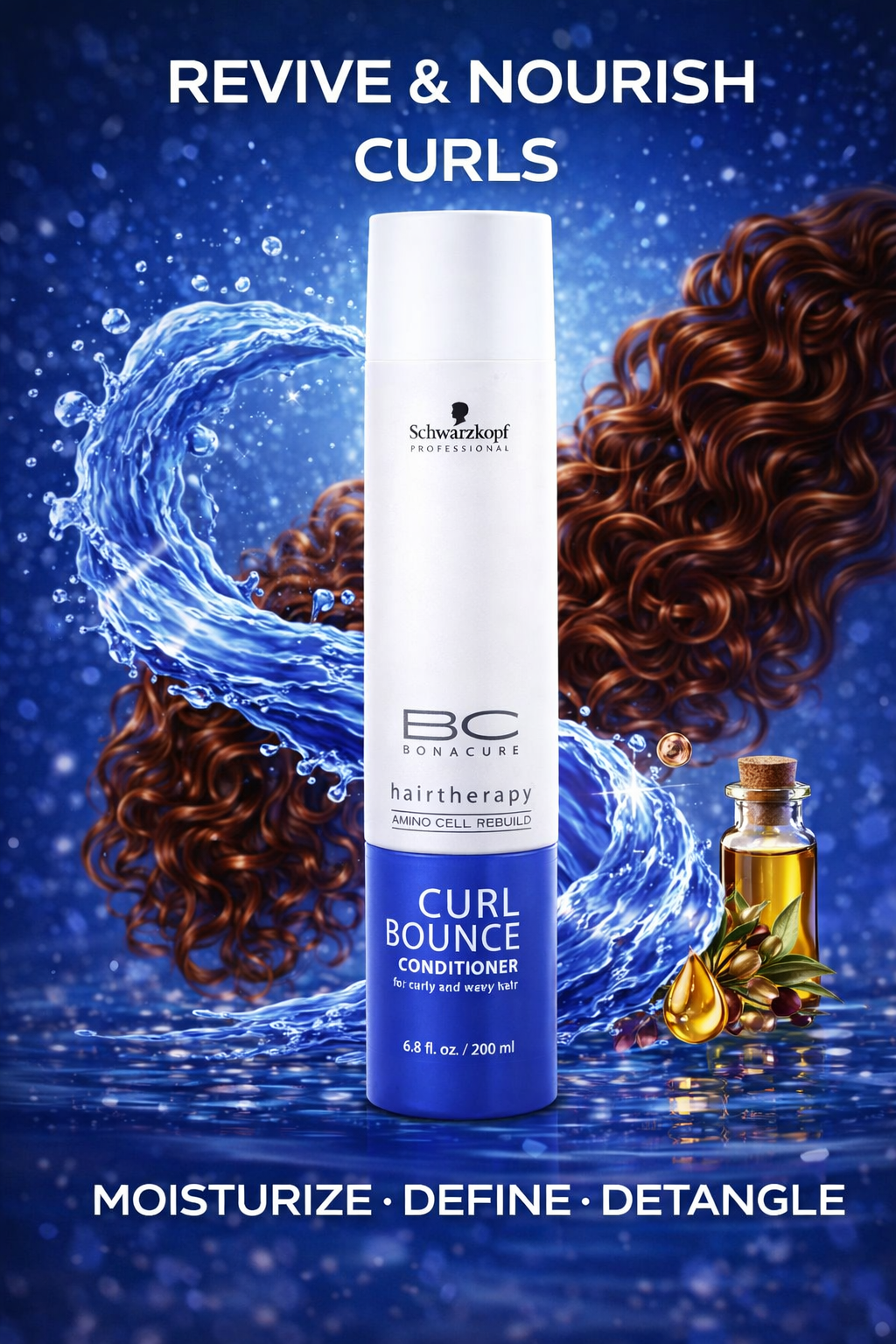 Schwarzkopf unisex Bonacure Curl Bounce Conditioner 6.8 oz