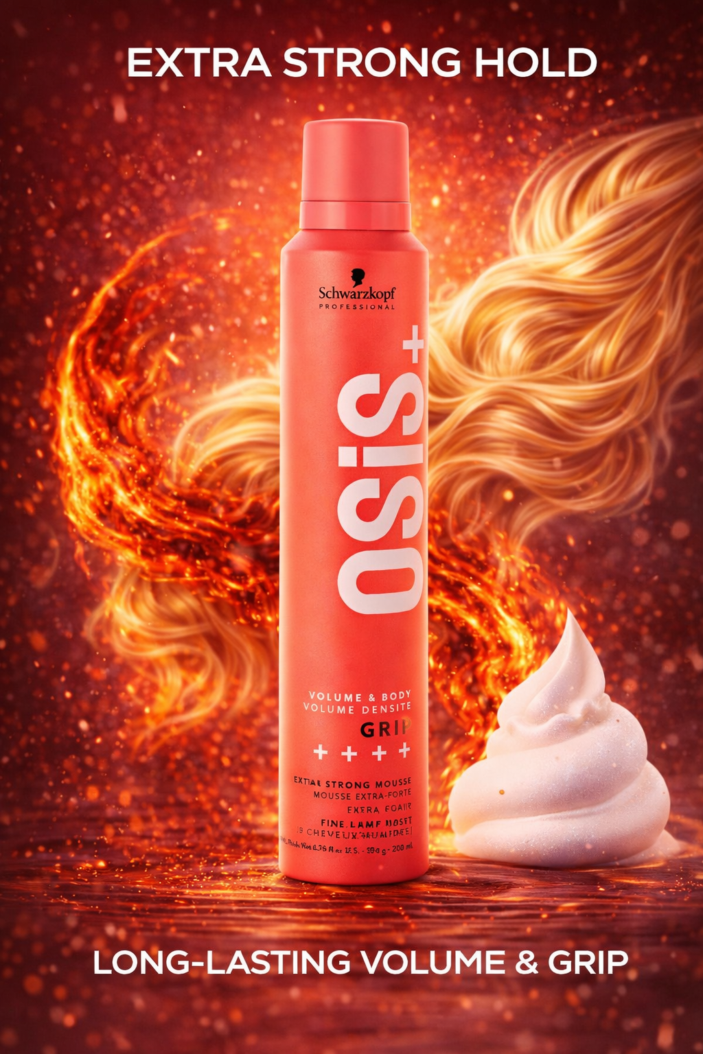 Schwarzkopf women Osis+ Grip Extra Strong Mousse 6.76 oz