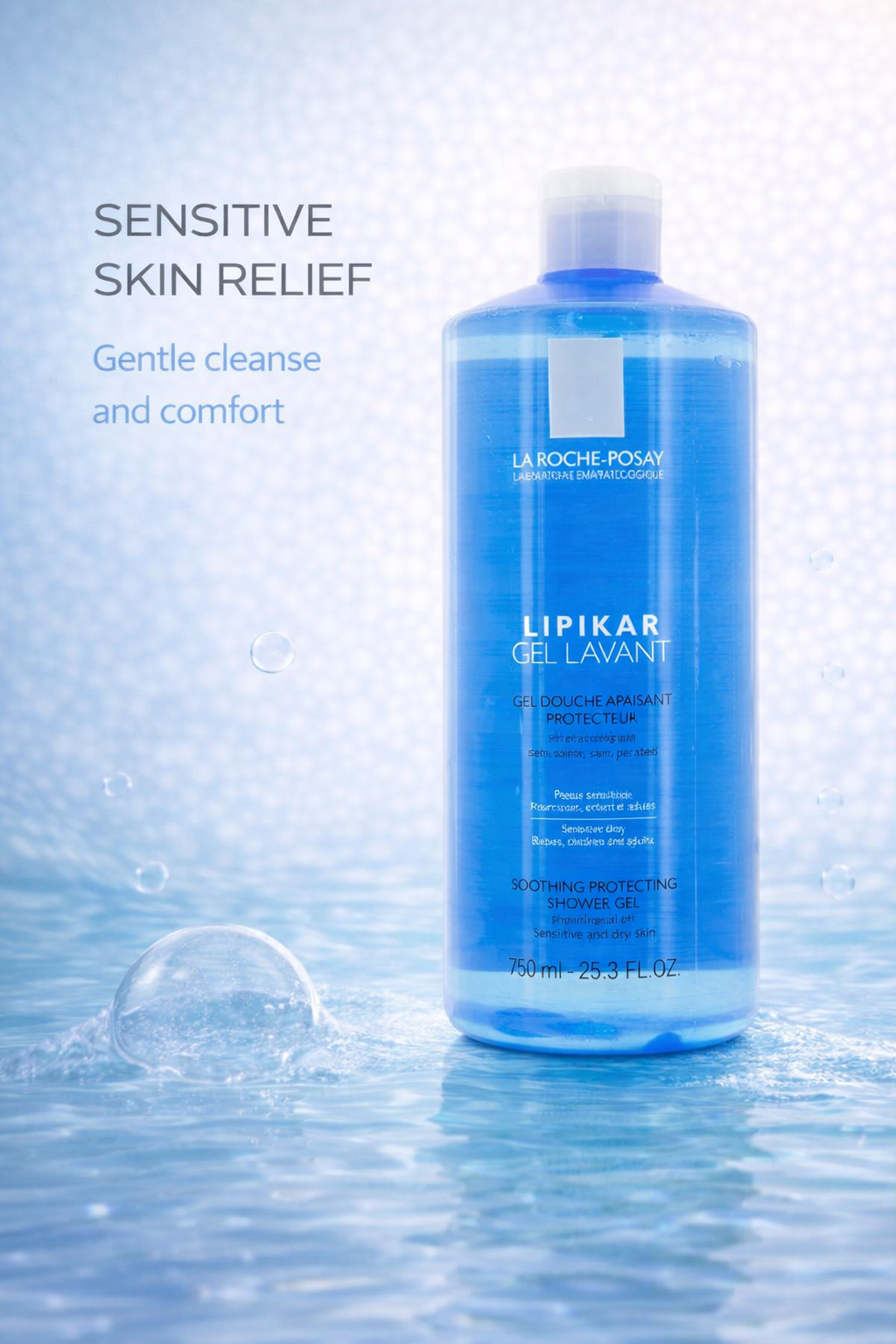 La Roche Posay women Lipikar Gel Lavant Soothing Protecting Shower Gel 750ml/25.35oz