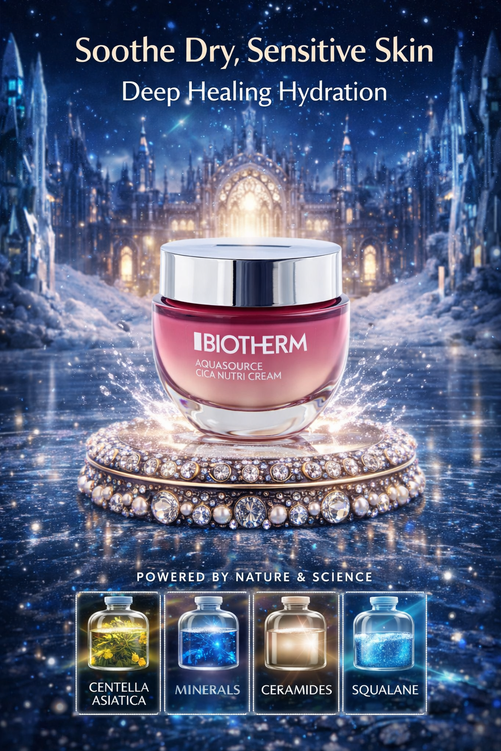 Biotherm women Aquasource Cica Nutri Cream - For Dry Skin 50ml/1.69oz