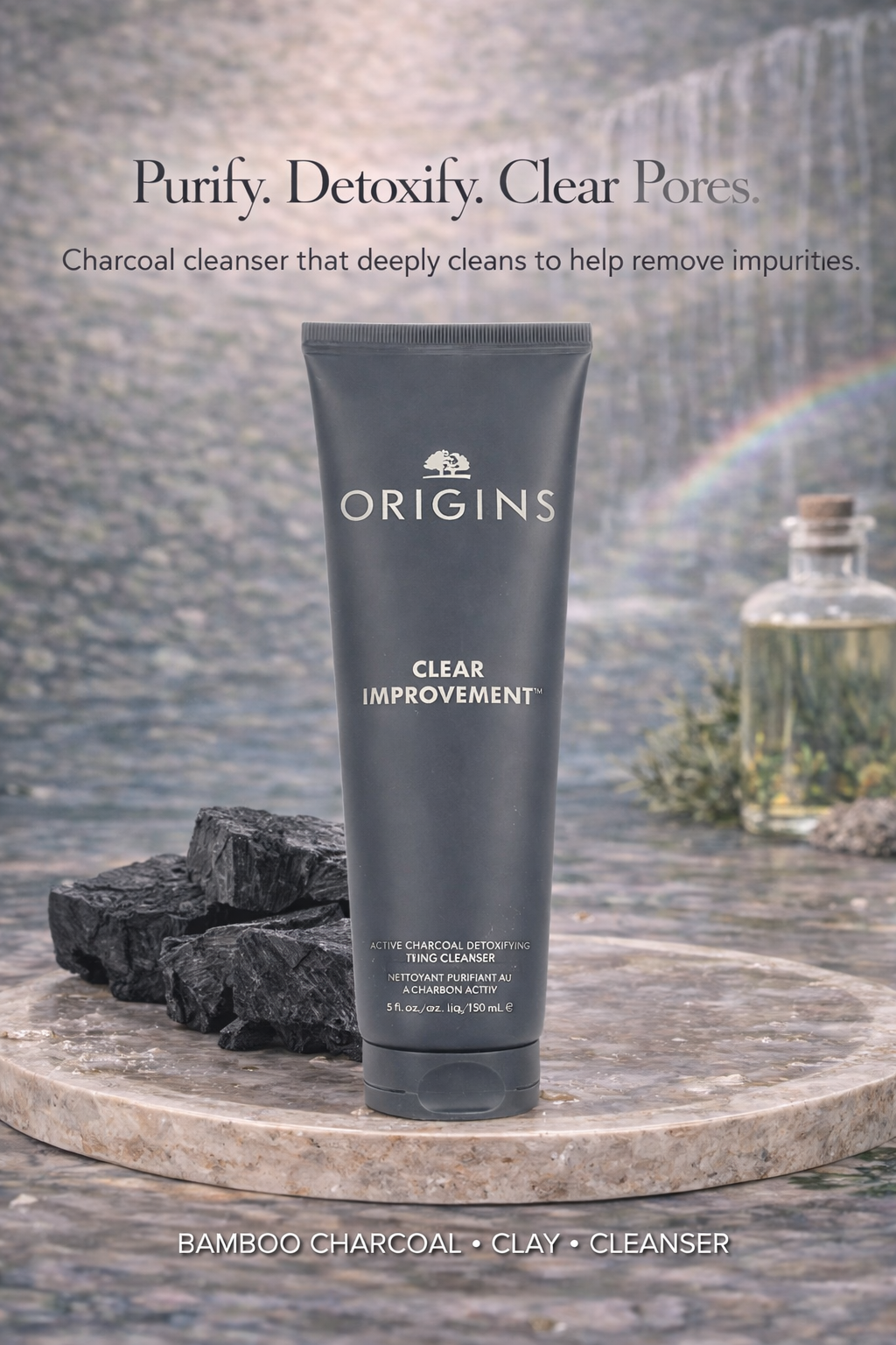Origins women Clear Improvement Zero Oil Active Charcoal Detoxifying Cleanser 150ml/5oz