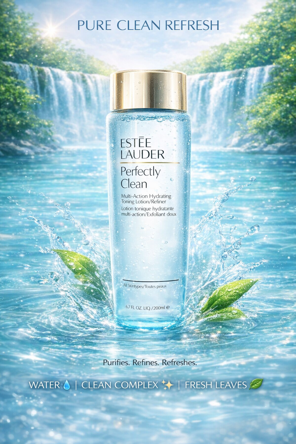 Estee Lauder women Perfectly Clean Multi-Action Toning Lotion/ Refiner 200ml/6.7oz