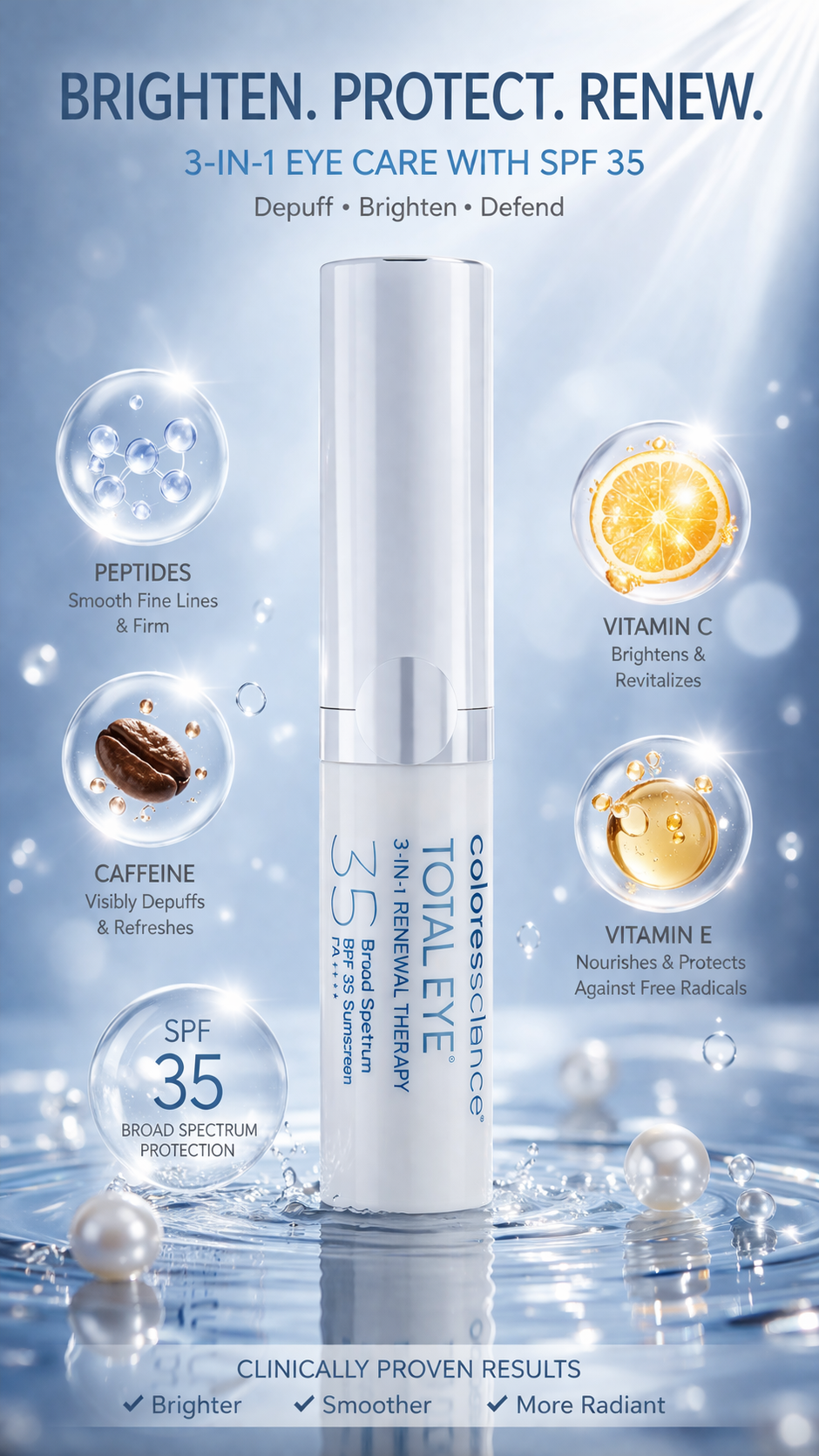 Colorescience women Total Eye 3-In-1 Renewal Therapy Spf 35 - Fair 7ml/0.23oz