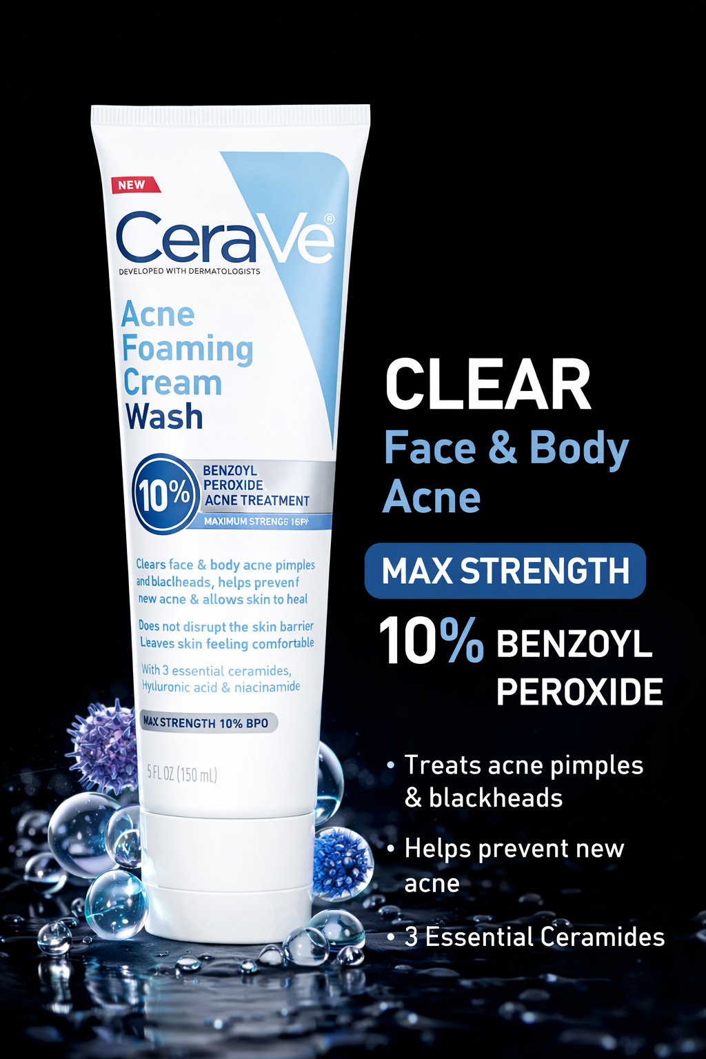 Cerave women Acne Foaming Cream Wash 150ml/5oz