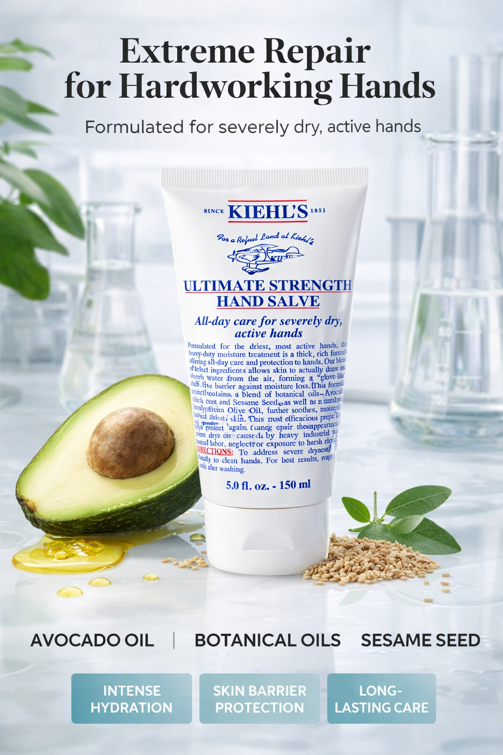 Kiehl's women Ultimate Strength Hand Salve 150ml/5oz