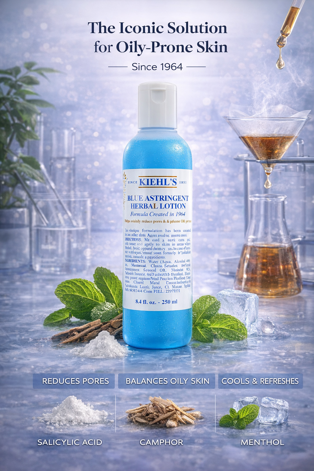 Kiehl's women Blue Astringent Herbal Lotion 250ml/8.4oz