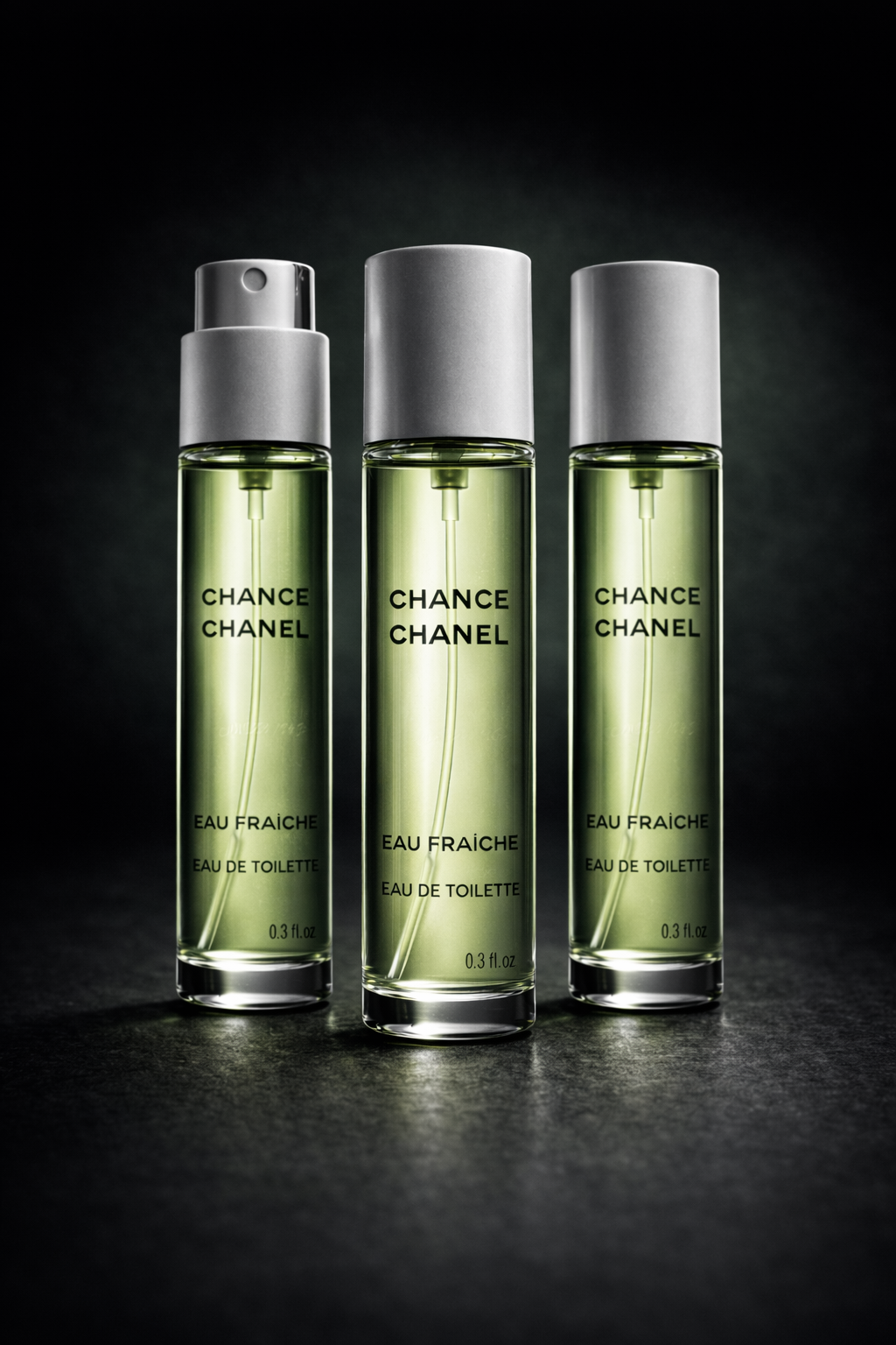 Chanel Chance Eau Fraiche 3 X Eau De Toilette Spray Refillable 0.7 oz
