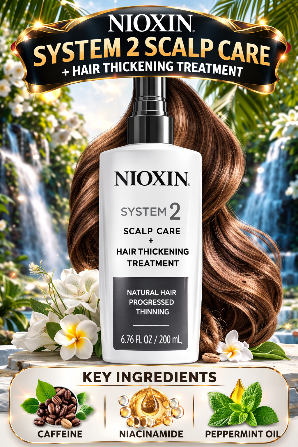 Nioxin System 2 Scalp Care + Hair Thickening Treatment 6.76 oz