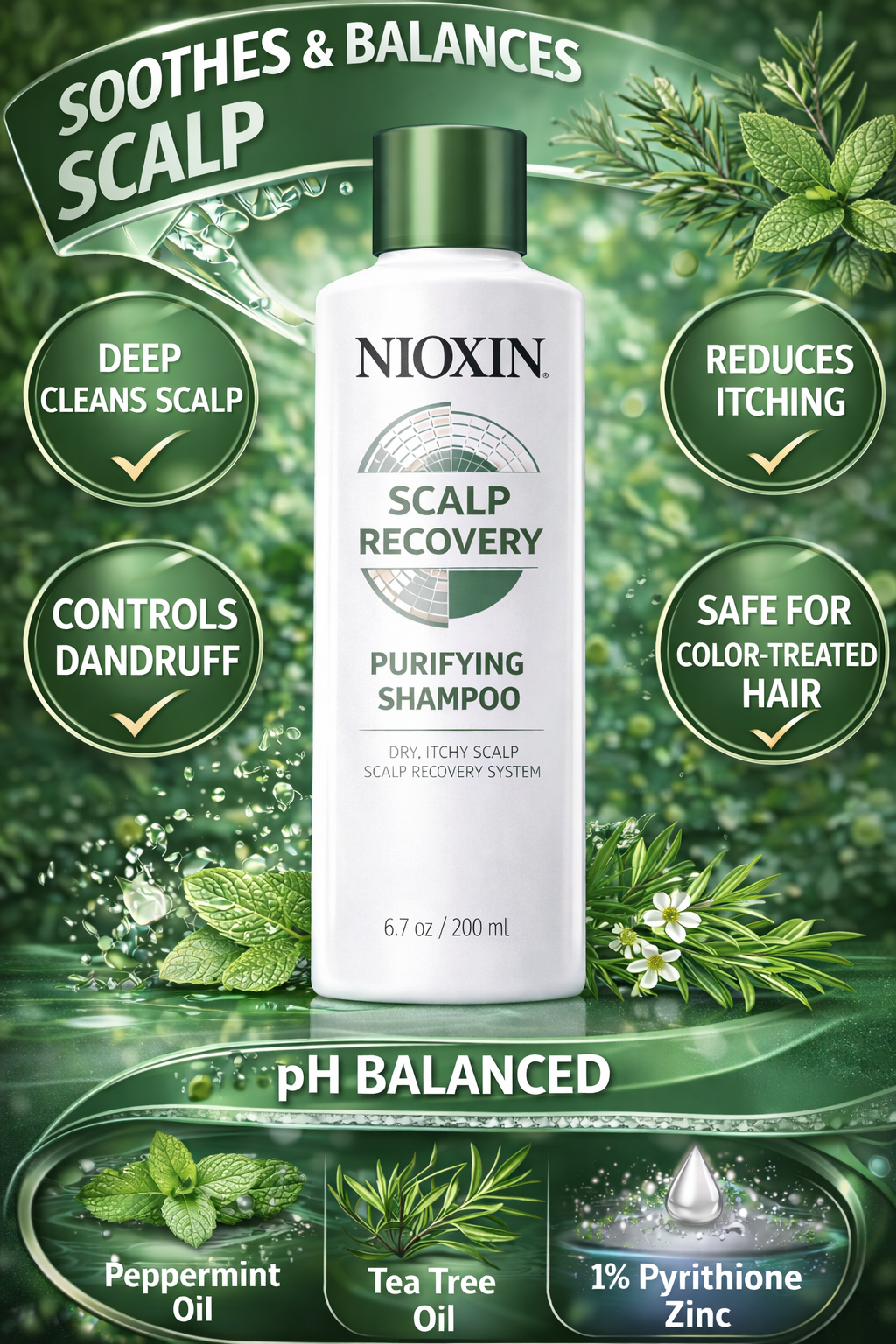 Nioxin Scalp Recovery Purifying Shampoo 6.7 oz