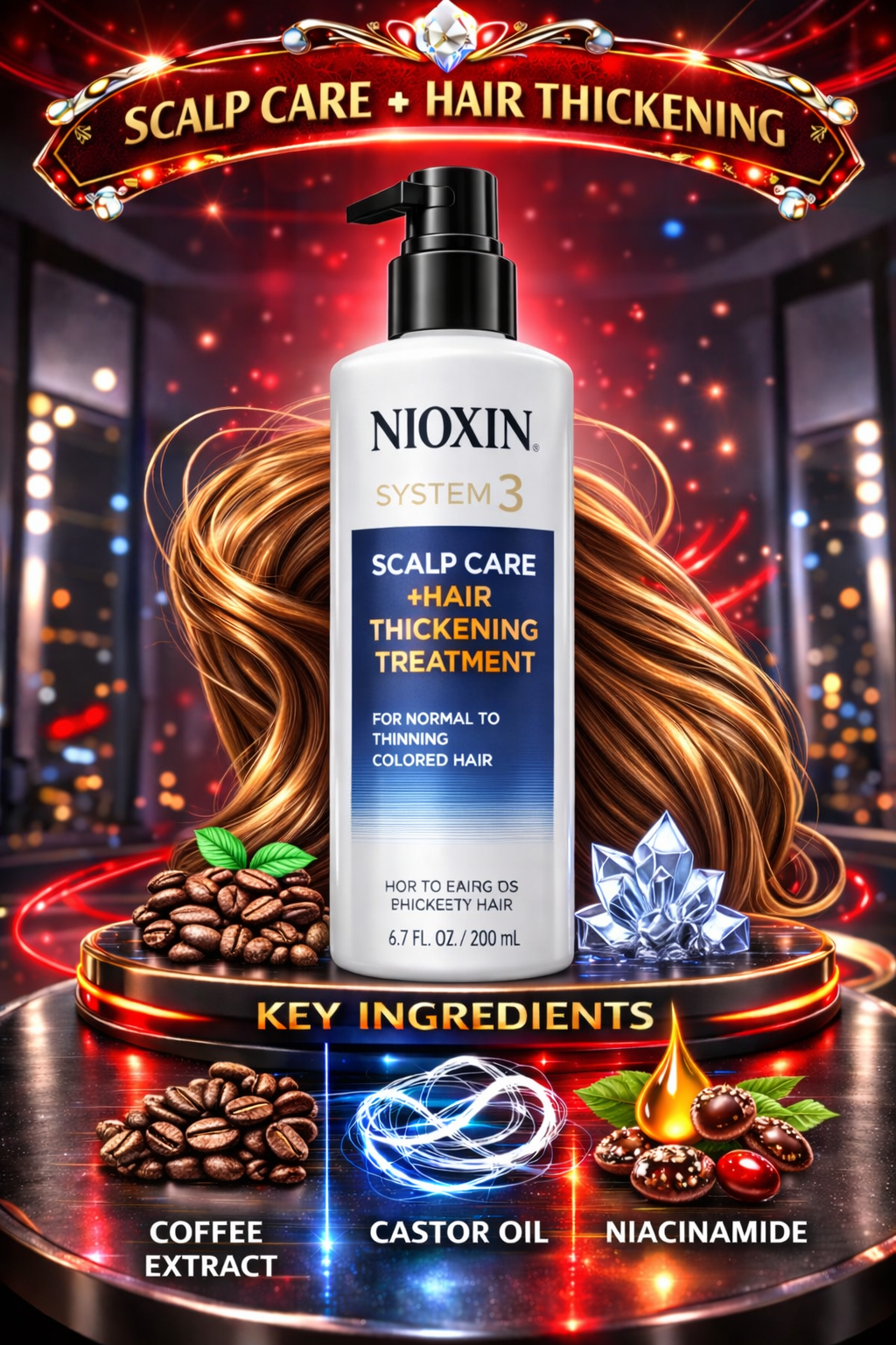 Nioxin System 3 Scalp Care + Hair Thickening Treatment 6.7 oz