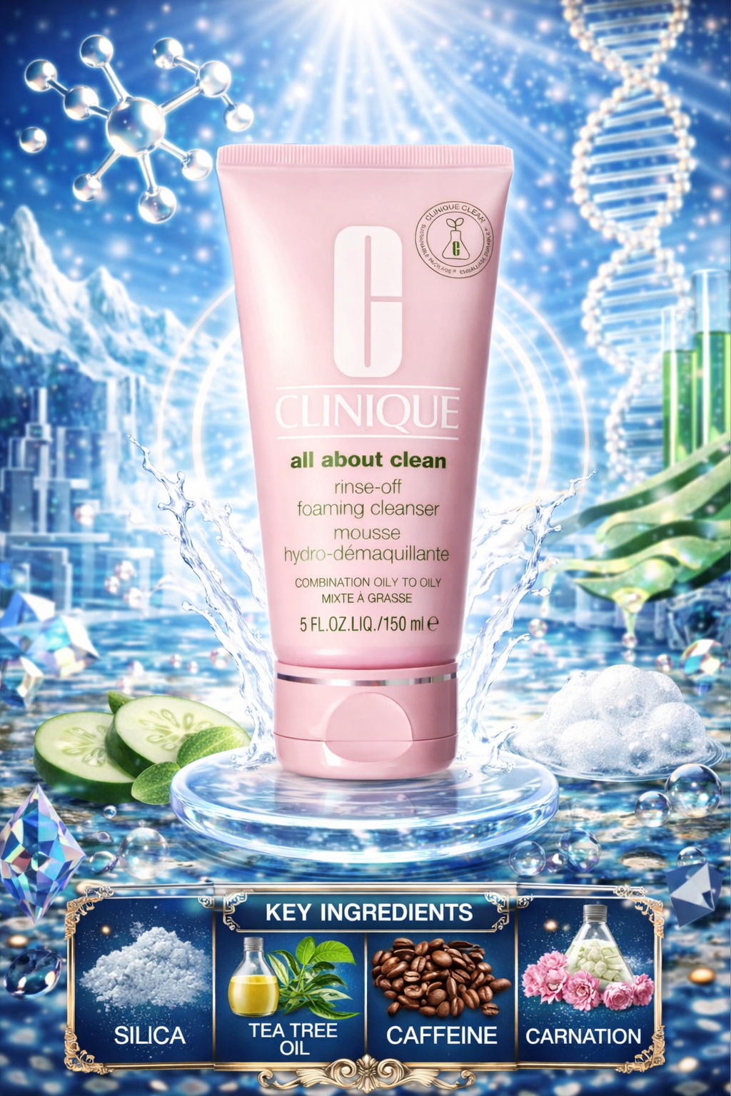 Clinique women Rinse Off Foaming Cleanser 150ml/5oz