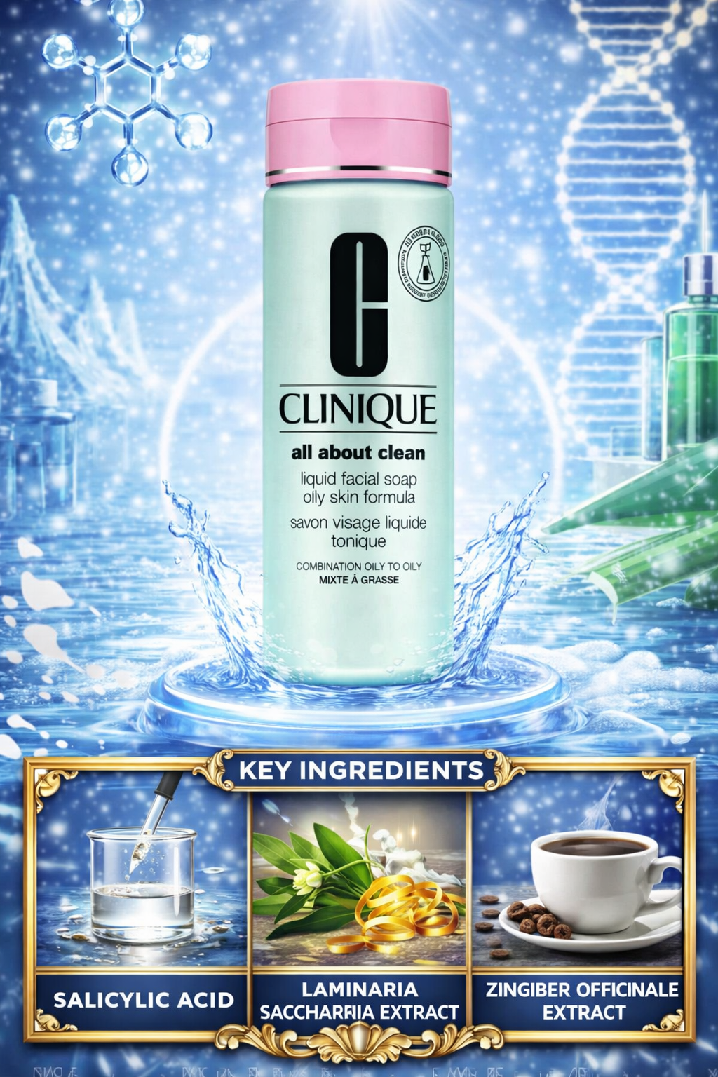 Clinique women All About Clean Liquid Facial Soap Mild 200ml/6.7oz