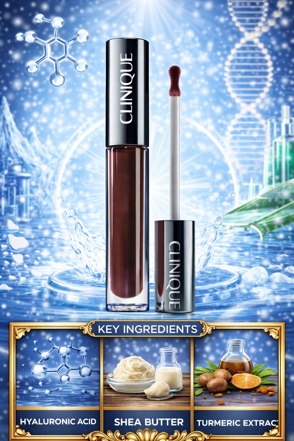 Clinique Pop Plush Creamy Lip Gloss # 01 Black Honey Pop 3.4ml/0.11oz