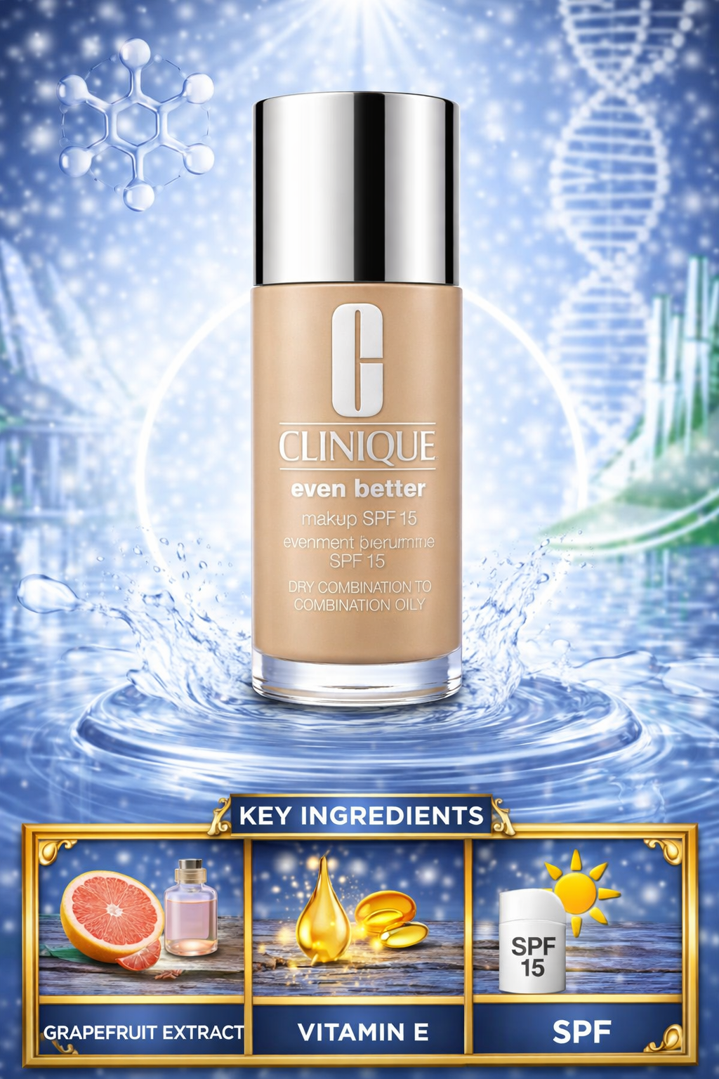 Clinique Even Better Makeup Spf15 (Dry Combinationl To Combination Oily) No. 70 Vanilla 30ml/1oz