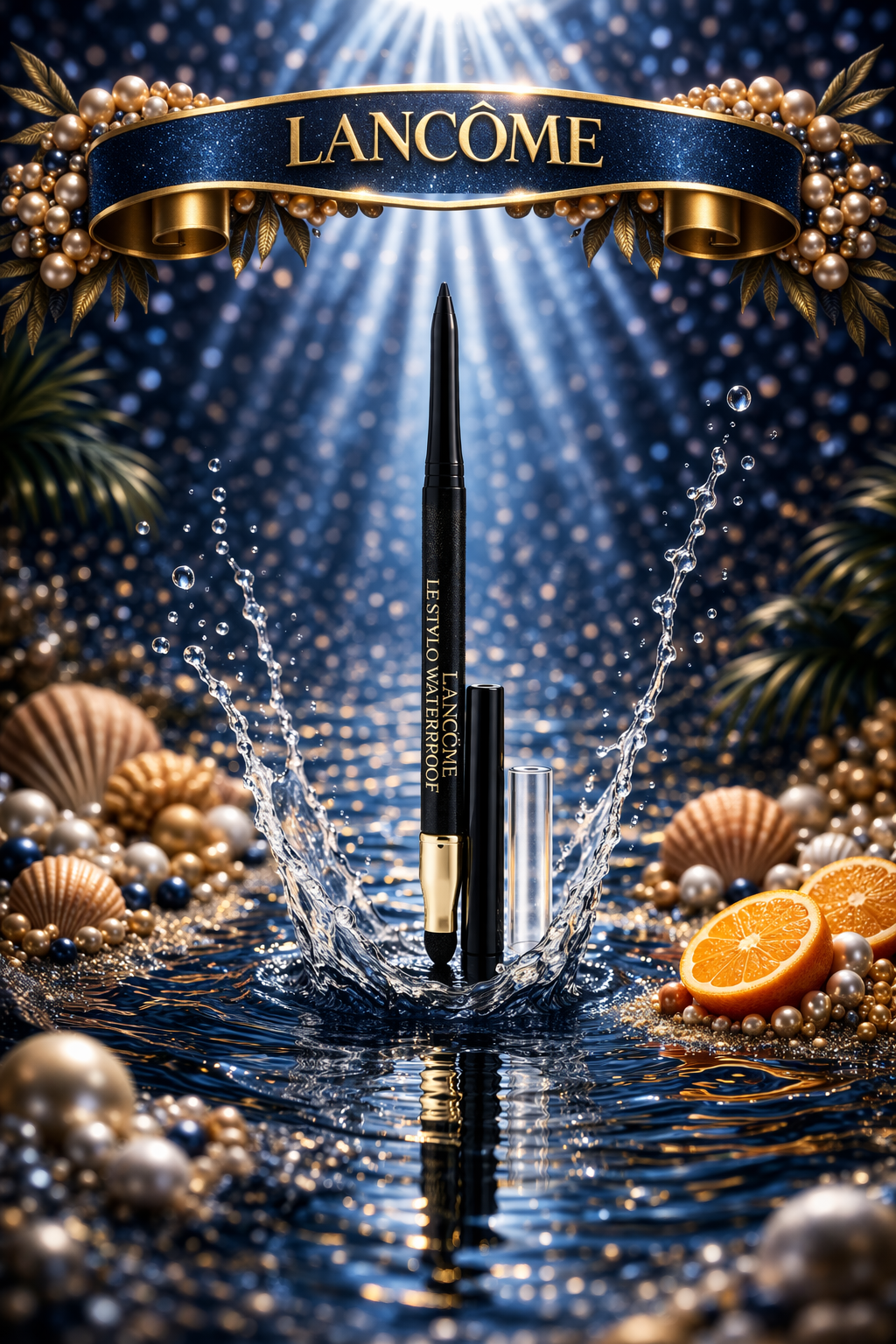 Lancome Le Stylo Waterproof Eyeliner Pencil # 01 Noir Onyx (Metallic) 0.35g/0.012oz