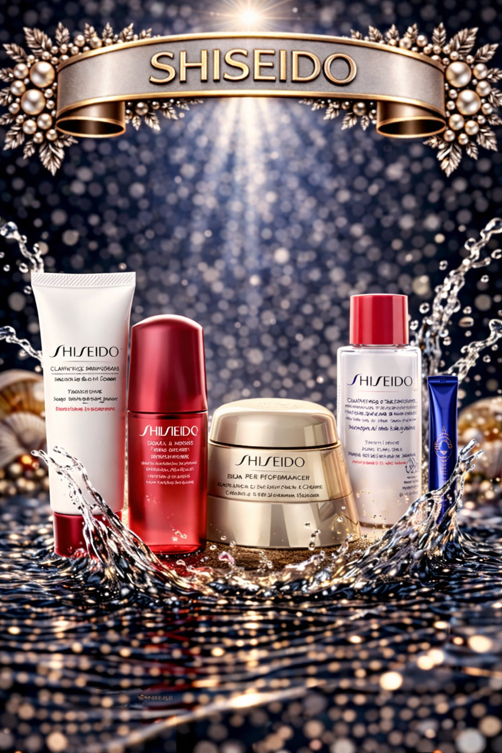 Shiseido Bio Performance Set: Bio Performance Absolute Super Revitalizing Cream 50ml + Clarifying Cleansing Foam 15ml + Balancing Lotion 30ml + Ultimune Energizing Concentrated Serum 10ml + Ginza Night Intense Eau De Parfum Spray 0.6ml --5pcs