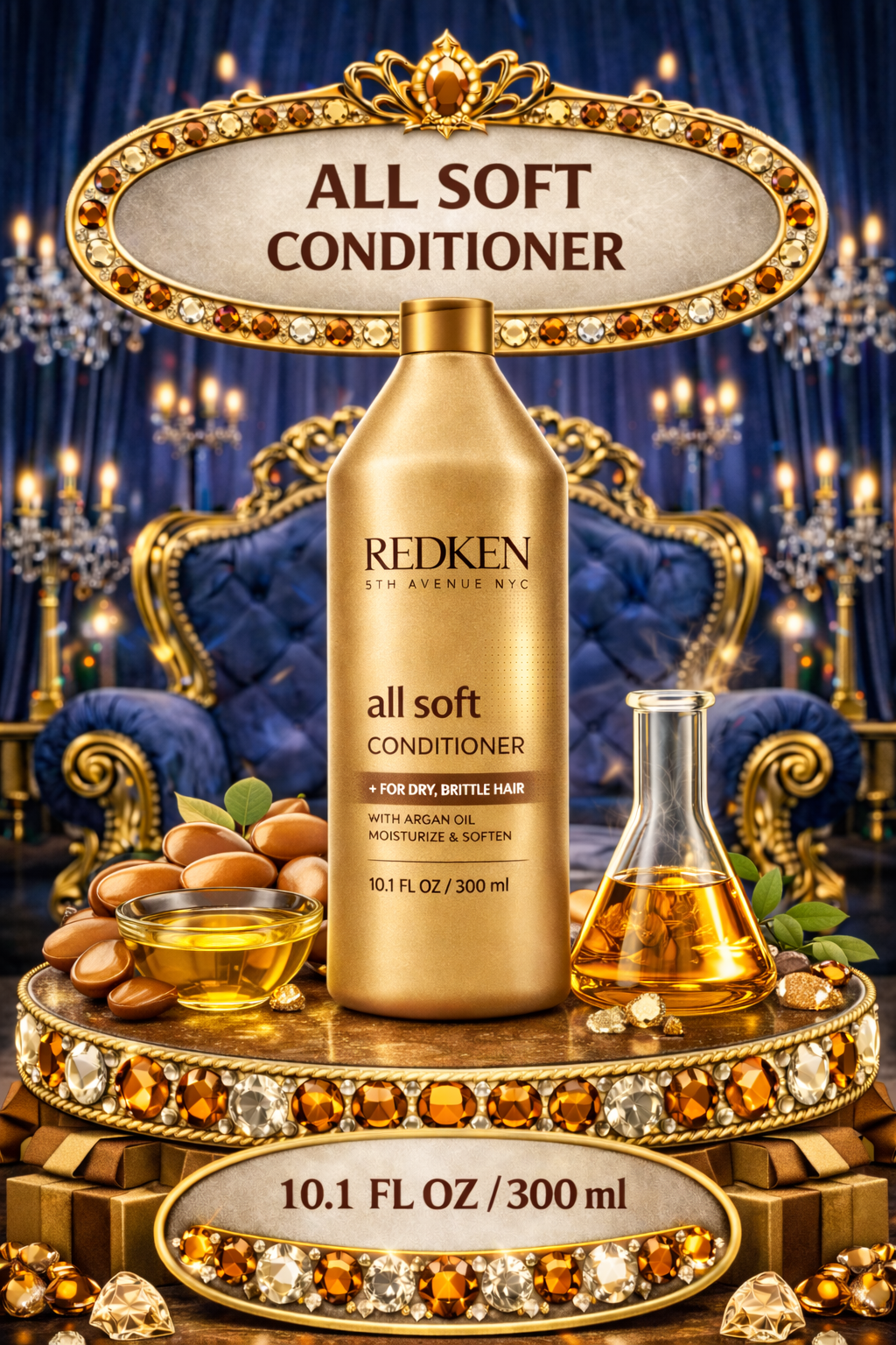 Redken All Soft Conditioner For Dry Brittle Hair (Packaging May Vary) 10.1 oz