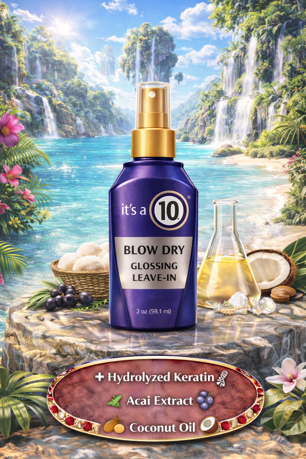 Its A 10 Blow Dry Glossing Leave-In 2 oz