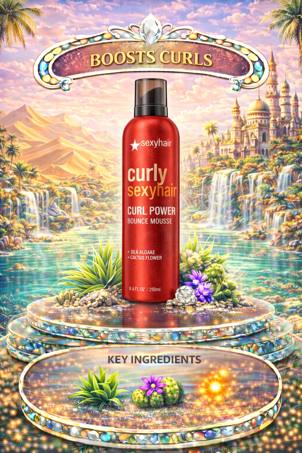 Sexy Hair Curly Sexy Hair Curl Power Bounce Mousse 8.4 oz