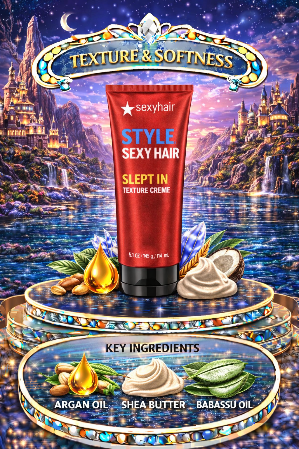 Sexy Hair Style Sexy Hair Slept In Texture Creme (Packaging May Vary) 5.1 oz