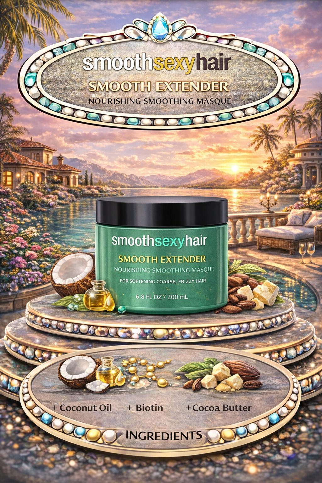 Sexy Hair Smooth Sexy Hair Smooth Extender Nourishing Smoothing Masque 6.8 oz