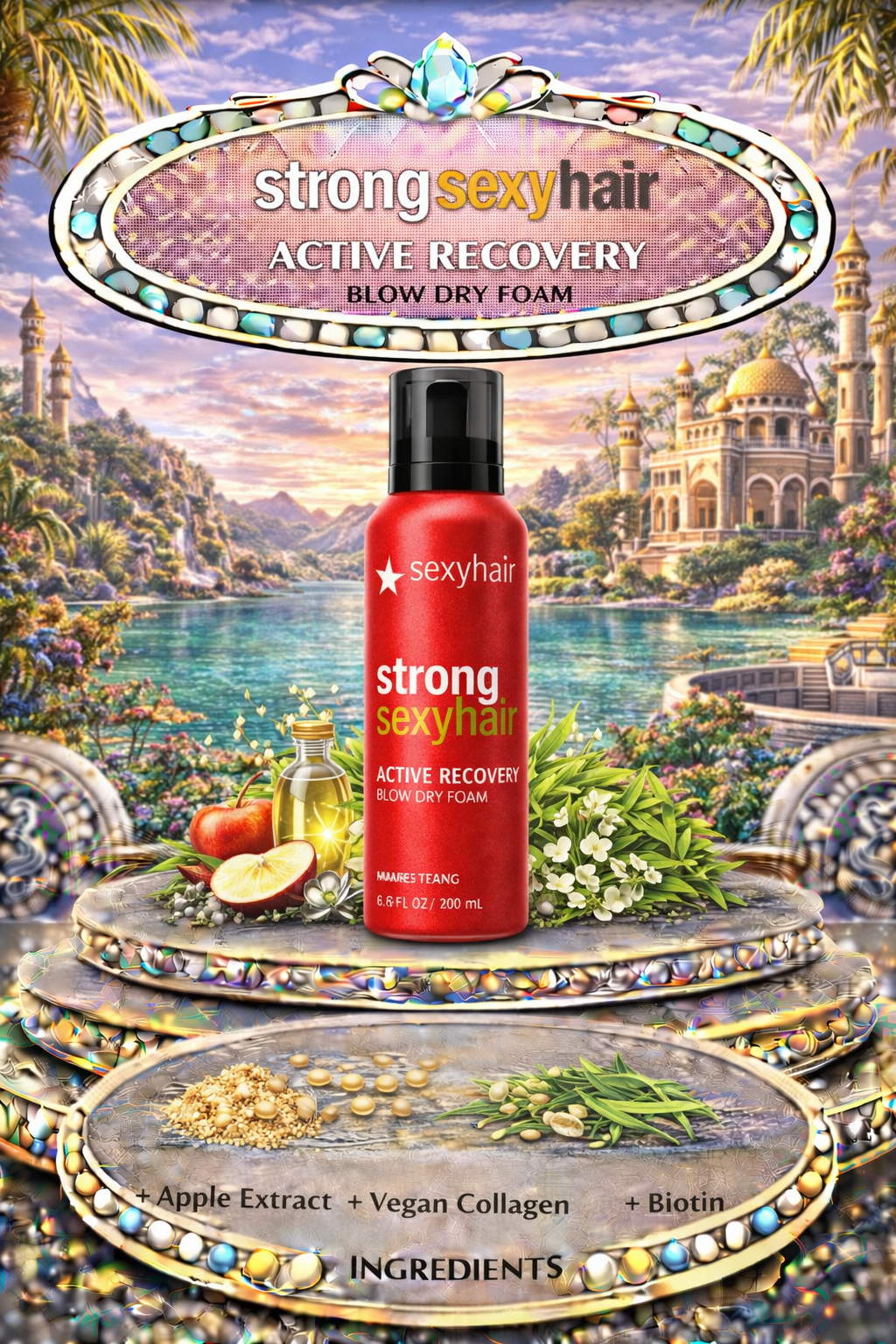 Sexy Hair Strong Sexy Hair Active Recovery Blow Dry Foam 6.8 oz