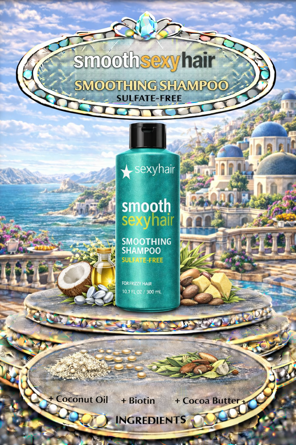 Sexy Hair Smooth Sexy Hair Smoothing Shampoo Sulfate-Free 10.1 oz