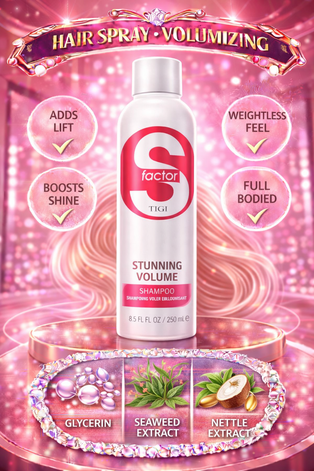 Tigi S Factor Stunning Volume Shampoo 8.5 oz