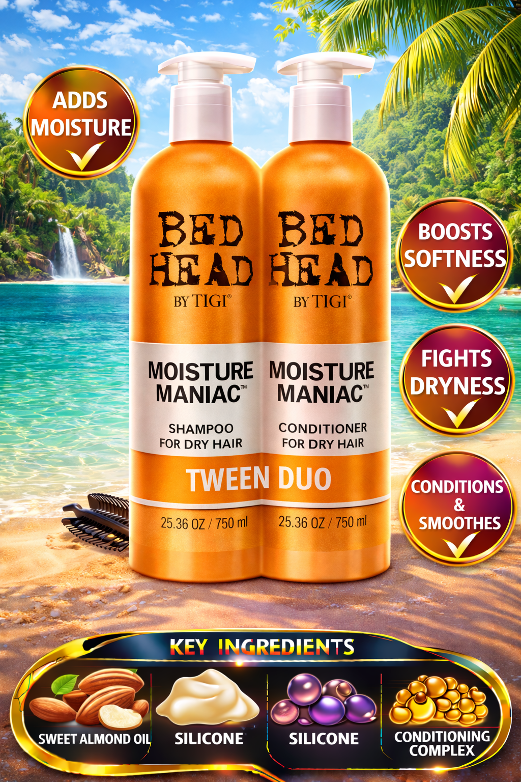 Bed Head Bed Head Moisture Maniac Shampoo & Conditioner For Dry Hair Tween Duo 25.36 oz