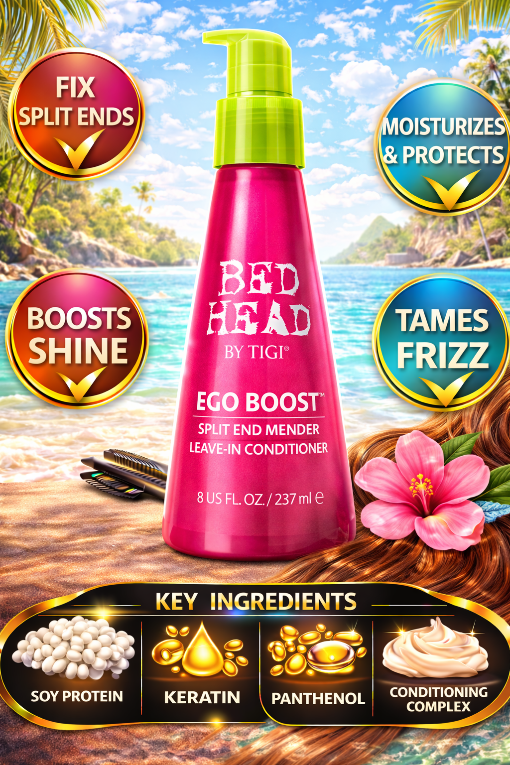 Bed Head Ego Boost Split End Mender Leave In Conditioner 8 oz