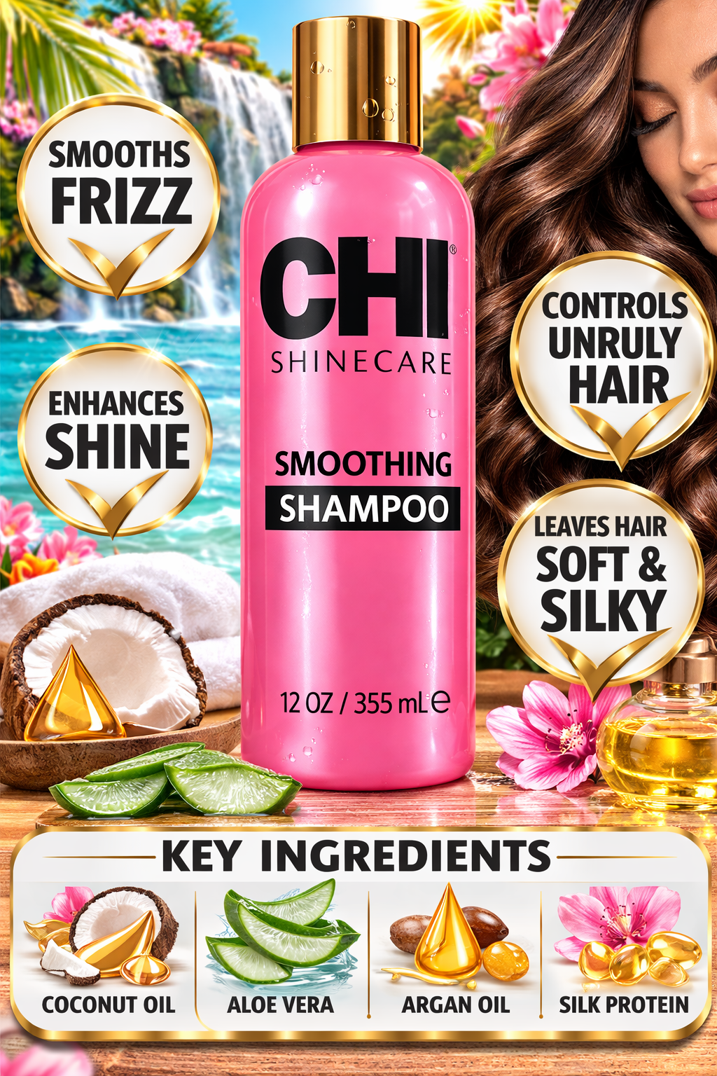 Chi Shinecare Smoothing Shampoo 12 oz