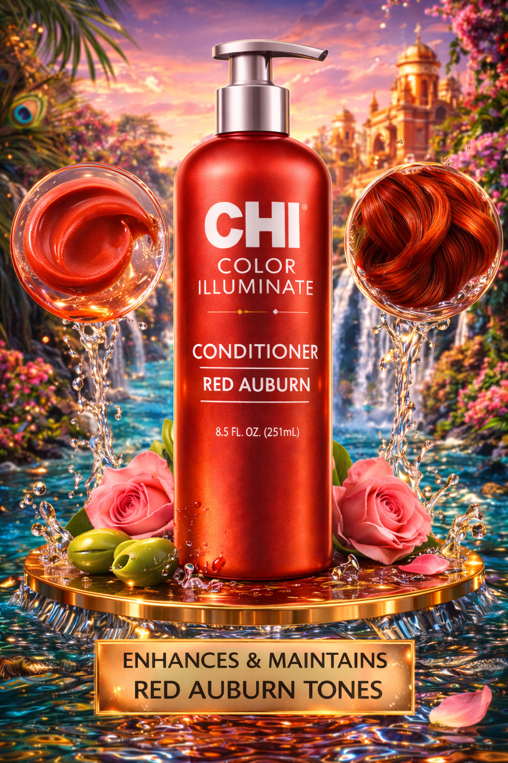 Chi Color Illuminate Conditioner - Red Auburn 8.5 oz