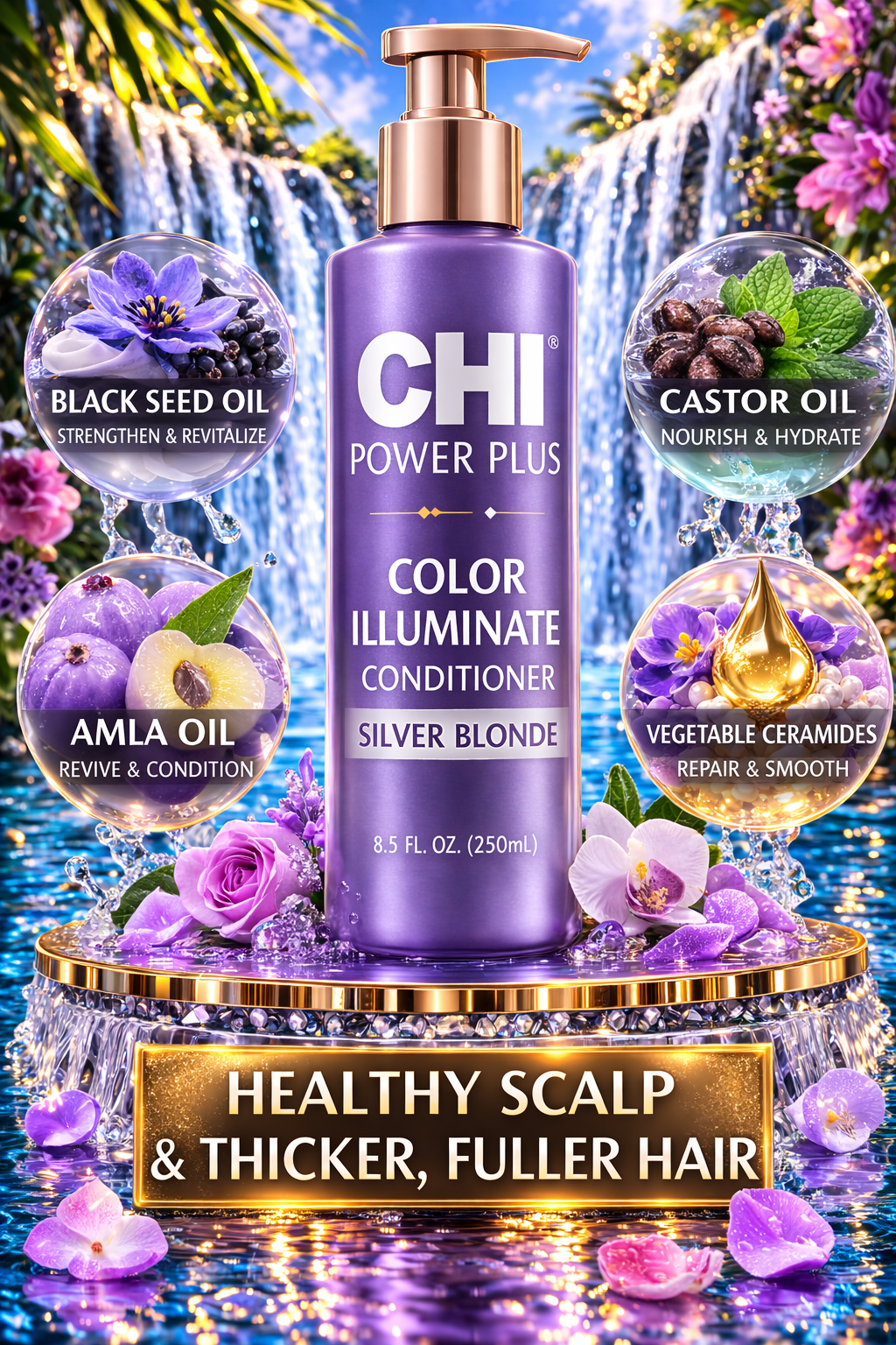 Chi Color Illuminate Conditioner - Silver Blonde 8.5 oz