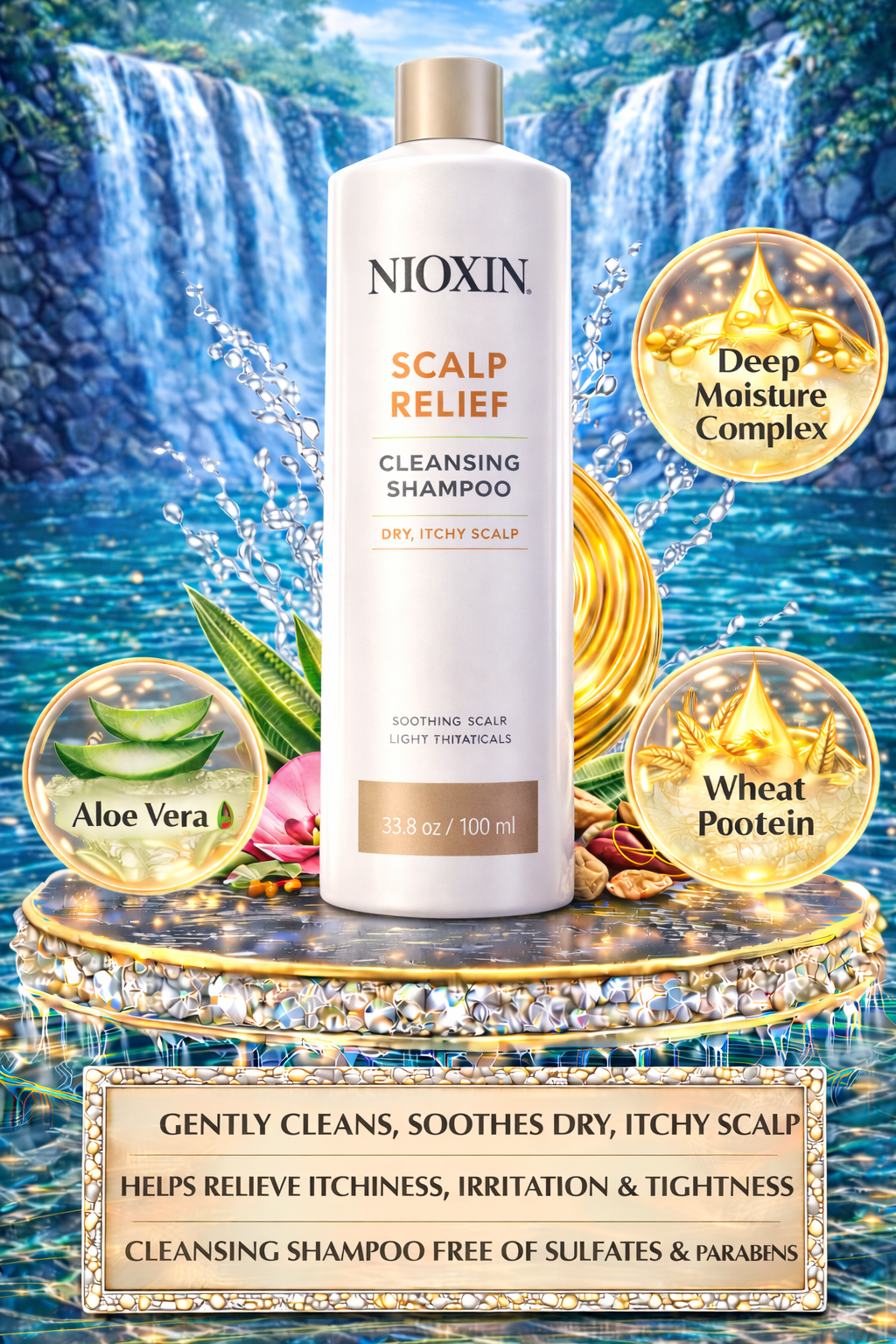Nioxin Scalp Relief Cleansing Shampoo 33.8 oz