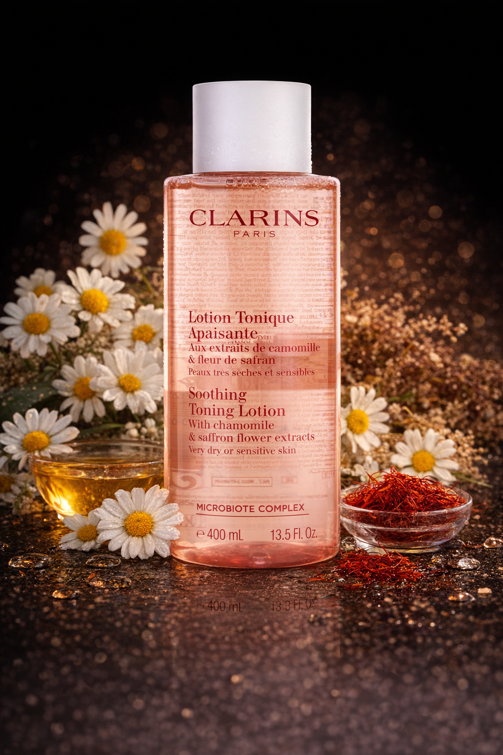 Clarins women Soothing Toning Lotion With Chamomile & Saffron Flower Extracts - Very Dry Or Sensitive Skin 400ml/13.5oz