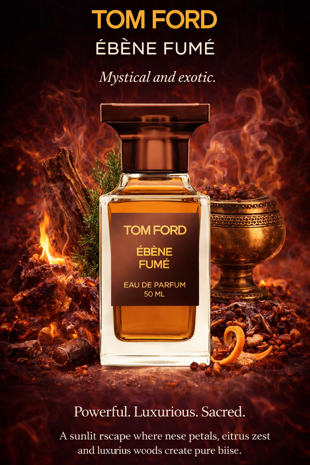 Tom Ford Ebene Fume unisex Eau De Parfum Spray 1.7 oz