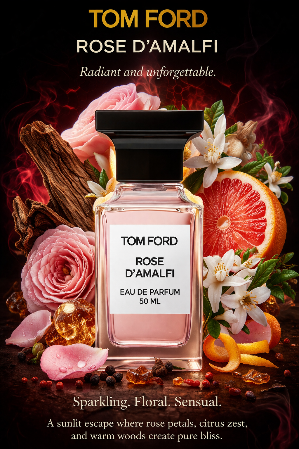 Tom Ford Rose d'Amalfi unisex Eau De Parfum Spray 1.7 oz