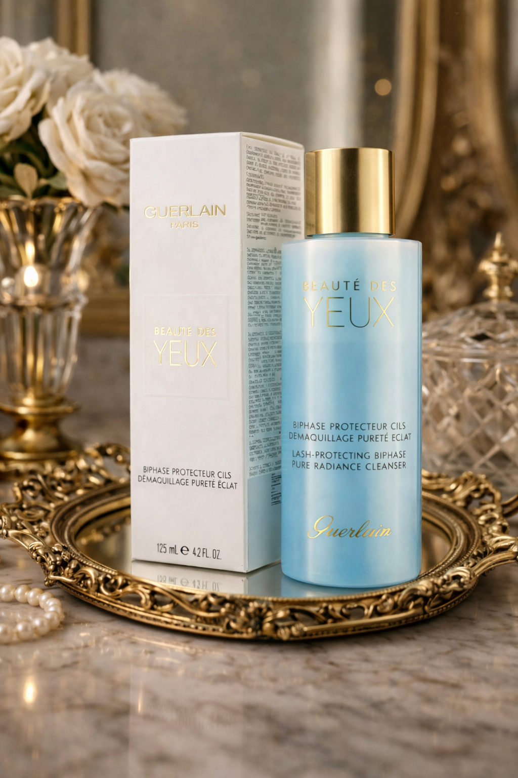 Guerlain women Pure Radiance Cleanser - Beaute Des Yuex Lash-Protecting Biphase Eye Make-Up Remover 125ml/4oz